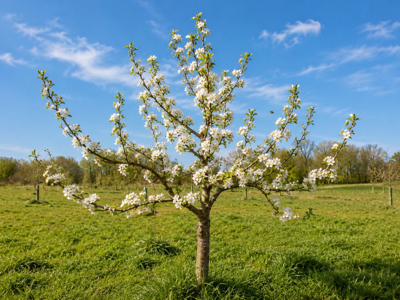 Apfelbaum in der Blüte im Frühling